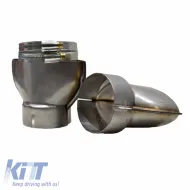 Rear Bumper Diffuser suitable for Audi TT 8S 14+ TTRS Look with Exhaust Tips from ABS Plastic-image-6299217