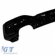 Rear Bumper Diffuser suitable for BMW 1 F20 F21 15-19 M-Packet Glossy Black with 2 Left & Right Double Exhaust Outlets from ABS Plastic 1pc