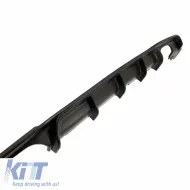 Rear Bumper Diffuser suitable for BMW 3 F30/F31 11-19 M-Packet Matte Black with 2 Left & Right Double Exhaust Outlets from ABS Plastic 1pc-image-6312849