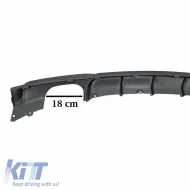 Rear Bumper Diffuser suitable for BMW 3 F30/F31 11-19 M-Packet Matte Black with 2 Left & Right Double Exhaust Outlets from ABS Plastic 1pc-image-6312852