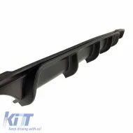 Rear Bumper Diffuser suitable for BMW 3 F30/F31 11-19 M-Packet Matte Black with 2 Left & Right Double Exhaust Outlets from ABS Plastic 1pc-image-6313843