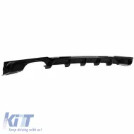 Rear Bumper Diffuser suitable for BMW 3 F30/F31 11-19 M-Packet Gloss Black with 1 Left Double Exhaust Outlets from ABS Plastic 1pc-image-6322526
