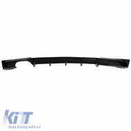 Rear Bumper Diffuser suitable for BMW 3 F30/F31 11-19 M-Packet Gloss Black with 1 Left Double Exhaust Outlets from ABS Plastic 1pc