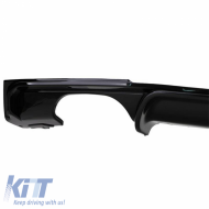 Rear Bumper Diffuser suitable for BMW 3 F30/F31 11-19 M-Packet Gloss Black with 1 Left Double Exhaust Outlets from ABS Plastic 1pc