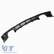 Rear Bumper Diffuser suitable for BMW 3 F30/F31 11-19 M-Packet Gloss Black with 2 Left & Right Double Exhaust Outlets from ABS Plastic 1pc