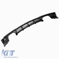 Rear Bumper Diffuser suitable for BMW 3 F30/F31 11-19 M-Packet Gloss Black with 2 Left & Right Double Exhaust Outlets from ABS Plastic 1pc-image-6322537