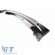 Rear Bumper Diffuser suitable for BMW 3 F30/F31 11-19 M-Tech Matte Black with 1 Left Double Exhaust Outlet from ABS Plastic 1pc