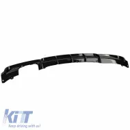 Rear Bumper Diffuser suitable for BMW 3 F30/F31 11-19 M-Packet Gloss Black with 1 Left Double Exhaust Outlets from ABS Plastic 1pc-image-6322987