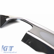 Rear Bumper Diffuser suitable for BMW 3 F30/F31 11-19 M-Tech Matte Black with 1 Left Double Exhaust Outlet from ABS Plastic 1pc