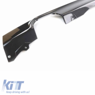 Rear Bumper Diffuser suitable for BMW 3 F30/F31 11-19 M-Tech Matte Black with 1 Left Double Exhaust Outlet from ABS Plastic 1pc