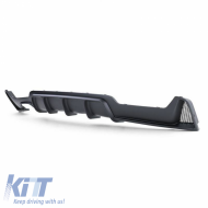 Rear Bumper Diffuser suitable for BMW 4 F32 Coupe / F33 Cabrio / F36 Gran Coupe 13-21 M-Tech Matte Black with 1 Left Double Exhaust Outlet from ABS Plastic 1pc