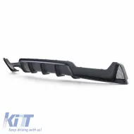 Rear Bumper Diffuser suitable for BMW 4 F32 Coupe / F33 Cabrio / F36 Gran Coupe 13-21 M-Tech Matte Black with 1 Left Double Exhaust Outlet from ABS Plastic 1pc-image-6324475