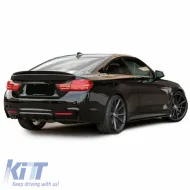 Rear Bumper Diffuser suitable for BMW 4 F32 Coupe / F33 Cabrio / F36 Gran Coupe 13-21 M-Tech Matte Black with 1 Left Double Exhaust Outlet from ABS Plastic 1pc-image-6324477