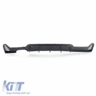 Rear Bumper Diffuser suitable for BMW 4 F32 Coupe / F33 Cabrio / F36 Gran Coupe 13-21 M-Tech Matte Black with 1 Left Double Exhaust Outlet from ABS Plastic 1pc-image-6324478