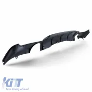Rear Bumper Diffuser suitable for BMW 4 F32 Coupe / F33 Cabrio / F36 Gran Coupe 13-21 M-Tech Matte Black with 2 Single Exhaust Outlets Right & Left -0-----0- from ABS Plastic 1pc-image-6324487