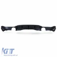 Rear Bumper Diffuser suitable for BMW 4 F32 Coupe / F33 Cabrio / F36 Gran Coupe 13-21 M-Tech Matte Black with 2 Single Exhaust Outlets Right & Left -0-----0- from ABS Plastic 1pc-image-6324488