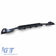 Rear Bumper Diffuser suitable for BMW 4 F32 Coupe / F33 Cabrio / F36 Gran Coupe 13-21 M-Tech Matte Black with 2 Single Exhaust Outlets Right & Left -0-----0- from ABS Plastic 1pc