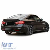 Rear Bumper Diffuser suitable for BMW 4 F32 Coupe / F33 Cabrio / F36 Gran Coupe 13-21 M-Tech Matte Black with 1 Left Double Exhaust Outlet from ABS Plastic 1pc