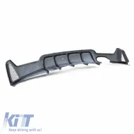 Rear Bumper Diffuser suitable for BMW 4 F32 Coupe / F33 Cabrio / F36 Gran Coupe 13-21 M-Tech Matte Black with 1 Left Double Exhaust Outlet from ABS Plastic 1pc-image-6325011
