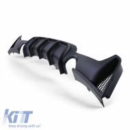 Rear Bumper Diffuser suitable for BMW 4 F32 Coupe / F33 Cabrio / F36 Gran Coupe 13-21 M-Tech Matte Black with 2 Single Exhaust Outlets Right & Left -0-----0- Made from ABS Plastic 1pc