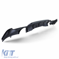 Rear Bumper Diffuser suitable for BMW 4 F32 Coupe / F33 Cabrio / F36 Gran Coupe 13-21 M-Tech Matte Black with 2 Single Exhaust Outlets Right & Left -0-----0- Made from ABS Plastic 1pc