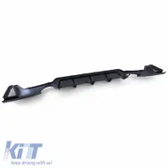 Rear Bumper Diffuser suitable for BMW 4 F32 Coupe / F33 Cabrio / F36 Gran Coupe 13-21 M-Tech Matte Black with 2 Single Exhaust Outlets Right & Left -0-----0- Made from ABS Plastic 1pc-image-6325021