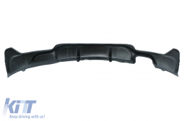 Rear Bumper Diffuser suitable for BMW 4 Series F32 F33 F36 (2013-) Coupe Cabrio M Performance Design Left Double Outlet-image-6018562