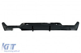 Rear Bumper Diffuser suitable for BMW 4 Series F32 F33 F36 (2013-) Coupe Cabrio M Performance Design Left Double Outlet Piano Black