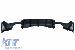 Rear Bumper Diffuser suitable for BMW 4 Series F32 F33 F36 (2013-2019) M Performance Design Carbon Film Coating Twin Double Outlet-image-6063755
