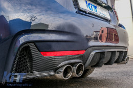 Rear Bumper Diffuser suitable for BMW 4 Series F32 F33 F36 (2013-2019) M Performance Design Carbon Film Coating Twin Double Outlet-image-6075484