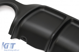 Rear Bumper Diffuser suitable for BMW 4 Series F32 F33 F36 (2013-2019) Coupe Cabrio M Design Twin Single Outlet-image-6085559