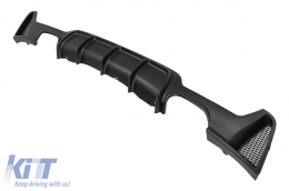 Rear Bumper Diffuser suitable for BMW 4 Series F32 F33 F36 (2013-2019) Coupe Cabrio M Design Twin Double Outlet-image-6085531