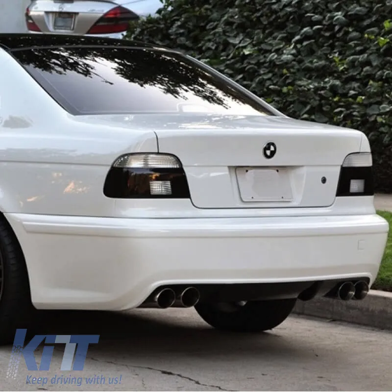 Rear Bumper Diffuser suitable for BMW 5 E39 95-03 M5 with 2 Left & Right Double Exhaust Outlets from ABS Plastic 1pc