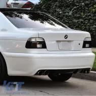 Rear Bumper Diffuser suitable for BMW 5 E39 95-03 M5 with 2 Left & Right Double Exhaust Outlets from ABS Plastic 1pc-image-6299236
