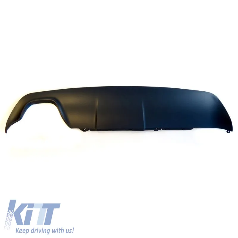 Rear Bumper Diffuser suitable for BMW 5 E60 03-11 M-Tech with 1 Left Double Exhaust Outlet from ABS Plastic 1pc