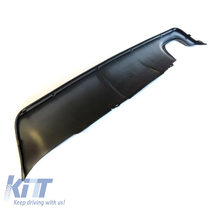 Rear Bumper Diffuser suitable for BMW 5 E60 03-11 M-Tech with 1 Left Double Exhaust Outlet from ABS Plastic 1pc