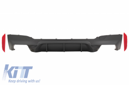 image-47-Rear Bumper Diffuser suitable for BMW 5 Series G30 G31 Limousine/Touring (2017-up) M5 Design Matte Black