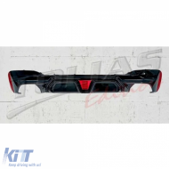Rear Bumper Diffuser suitable for BMW 5 Series G30 G31 Limousine Touring (2017-) M5 Design Piano Black - RDBMG30M5TL