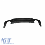 Rear Bumper Diffuser suitable for Mercedes-Benz C-Class W204 11-14 Facelift A Design Line Bumpers with 2 Single Exhausts Right & Left from ABS Plastic 1pc