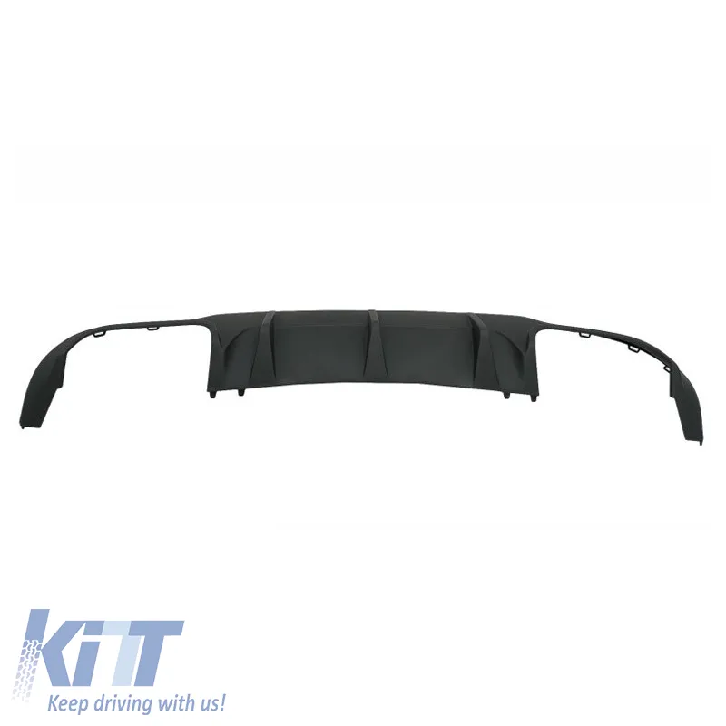 Rear Bumper Diffuser suitable for Mercedes-Benz C-Class W204 11-14 Facelift A Design C63 Look with 2 Double Exhausts Right & Left from ABS Plastic 1pc