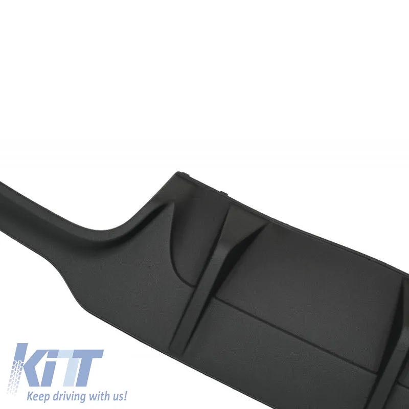 Rear Bumper Diffuser suitable for Mercedes-Benz C-Class W204 11-14 Facelift A Design C63 Look with 2 Double Exhausts Right & Left from ABS Plastic 1pc