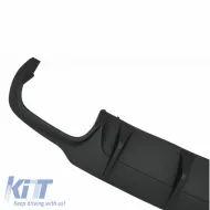 Rear Bumper Diffuser suitable for Mercedes-Benz C-Class W204 11-14 Facelift A Design C63 Look with 2 Double Exhausts Right & Left from ABS Plastic 1pc-image-6299288