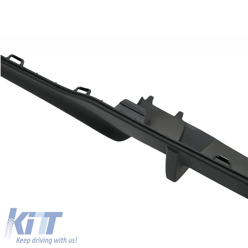 Rear Bumper Diffuser suitable for Mercedes-Benz C-Class W204 11-14 Facelift A Design C63 Look with 2 Double Exhausts Right & Left from ABS Plastic 1pc