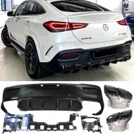 image-22-Rear Bumper Diffuser suitable for Mercedes-Benz GLE Coupe C167 SUV 2019+ A Design Look for a Design Sport Line Version Bumpers Set with Black Exhaust Tips