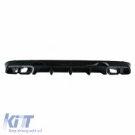 Rear Bumper Diffuser suitable for Mercedes-Benz E-Class C238 Coupe / A238 Cabrio 16-19 A Design 63 Look With Black Exhaust Tips