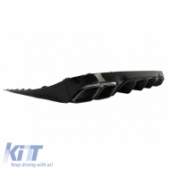 Rear Bumper Diffuser suitable for Mercedes-Benz E-Class C238 Coupe / A238 Cabrio 16-19 A Design 63 Look With Black Exhaust Tips