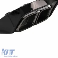 Rear Bumper Diffuser suitable for Mercedes-Benz E-Class C238 Coupe / A238 Cabrio 16-19 A Design 63 Look With Black Exhaust Tips-image-6315543