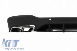 Rear Bumper Diffuser suitable for Mercedes-Benz GLC SUV X253 2015-2019 GLC63 A Design Look for a Design Sport Line Version Bumpers Set with Chrome Exhaust Tips-image-6315648