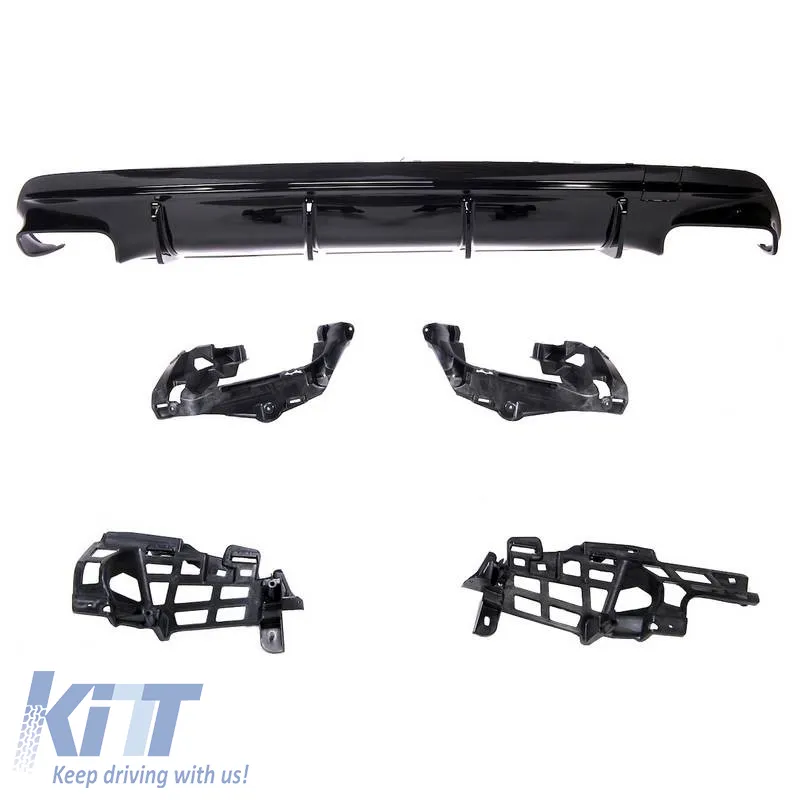 Rear Bumper Diffuser suitable for Mercedes-Benz CLA C117 13-16 A Design 45 Look suitable for A Design Sport Line Version Bumpers Piano Black