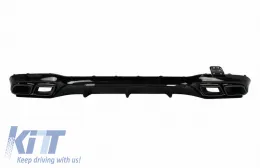 image-66-Rear Bumper Diffuser suitable for Mercedes-Benz E-Class W213 16-19 with A Design Line Bumper Black A Design 63 Look with Black Exhaust Tips